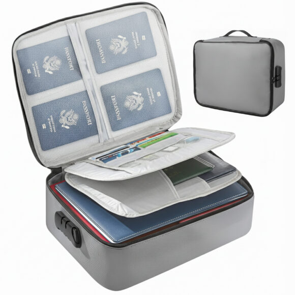 Document Storage Organizer Bag with Combination Lock